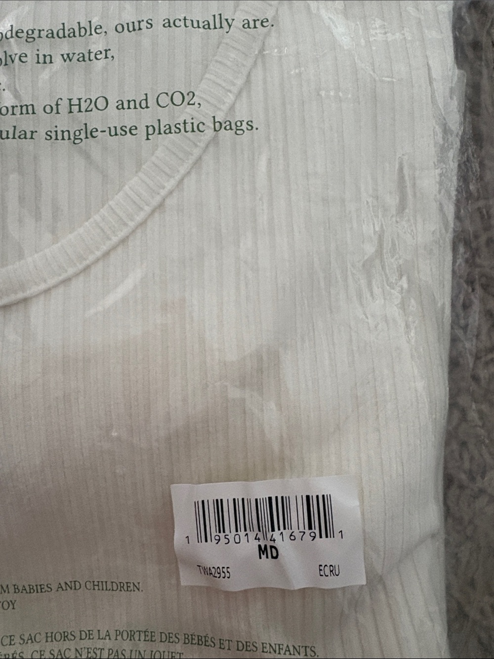 Threads 4 Thought Off White Ribbed Button-Front Tee - Picture 3 of 4